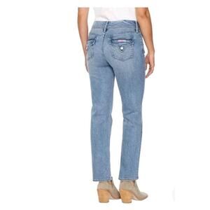 Hudson Women's Mid-Rise Straight Jeans, Icy Blue, Size 12/32